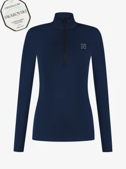 Ski pully met rits en Swarovski N-logo