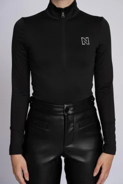 Ski pully met rits en Swarovski N-logo