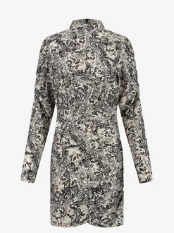 Strakke jurk met slangen print
