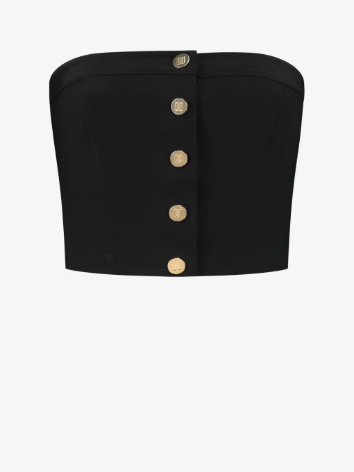 Strapless korte top