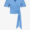 Top met embroidery
