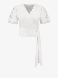 Top met embroidery