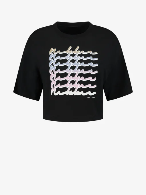T-shirt met glitter print