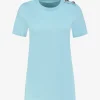 T-shirt met kleine knopen op schouder