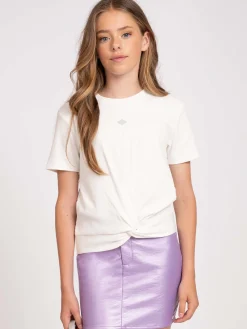 T-shirt met knoop