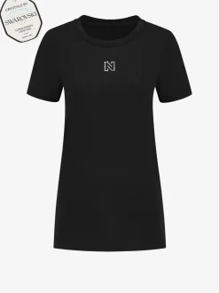 T-shirt met logo van Swarovski stenen