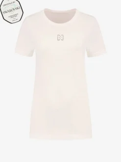 T-shirt met logo van Swarovski stenen