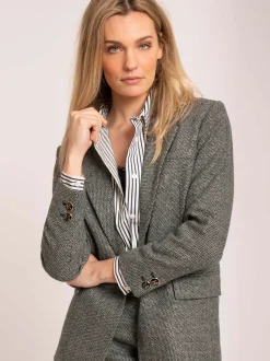 Visgraat blazer