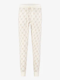 Zachte broek met logo patroon