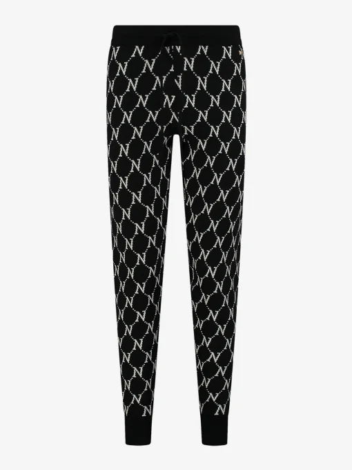 Zachte broek met logo patroon