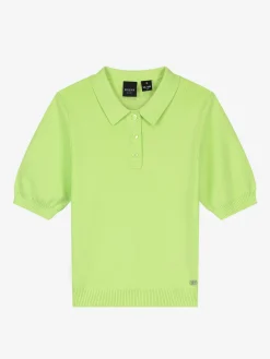 Zachte polo met elastieken tailleband