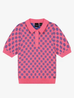 Zachte polo met elastieken taillenband