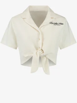 Zachte top met knoop detail
